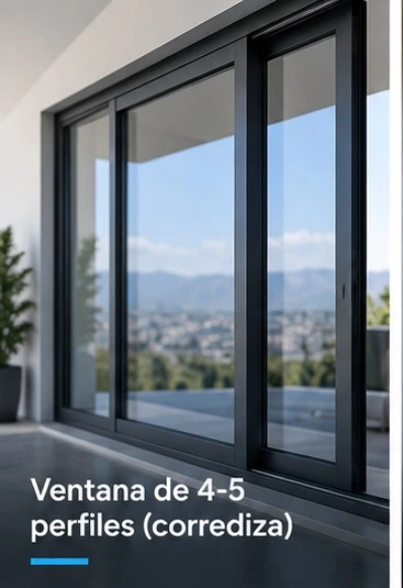 Ventana de 4-5 perfiles (corrediza)